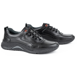 KOMODO Zapatos hombre sport 922K piel negra negro 3