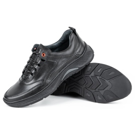 KOMODO Zapatos hombre sport 922K piel negra negro 4