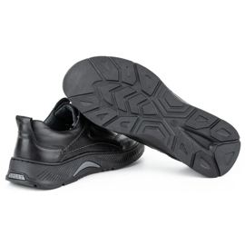KOMODO Zapatos hombre sport 922K piel negra negro 6