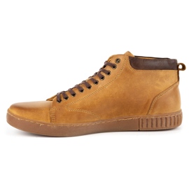 Polbut Zapatos creepers hombre piel 2108sw rojo naranja 1