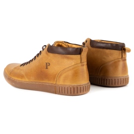 Polbut Zapatos creepers hombre piel 2108sw rojo naranja 7