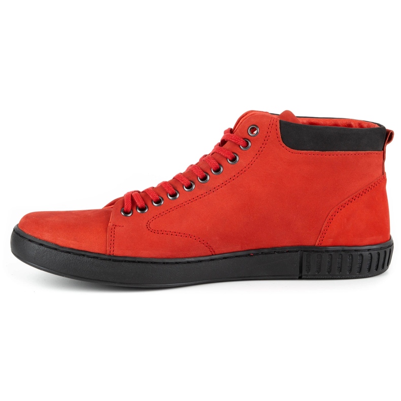 Polbut Zapatos creepers hombre piel 2108sw rojo 1