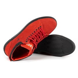 Polbut Zapatos creepers hombre piel 2108sw rojo 5