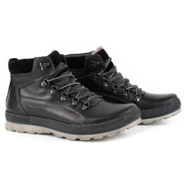 Olivier Zapatos de cuero aislantes para hombres 378MA negros 5