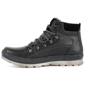 Olivier Zapatos de cuero aislantes para hombres 378MA negros 3