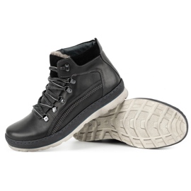 Olivier Zapatos de cuero aislantes para hombres 378MA negros 6