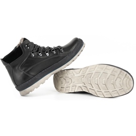 Olivier Zapatos de cuero aislantes para hombres 378MA negros 8