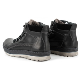 Olivier Zapatos de cuero aislantes para hombres 378MA negros 10