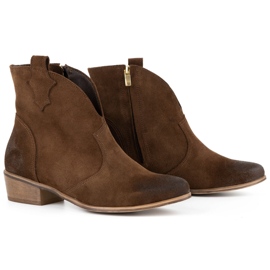 Exquisite Botas mujer piel 1137 marrón 3