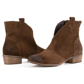 Exquisite Botas mujer piel 1137 marrón 5