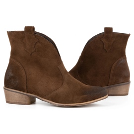 Exquisite Botas mujer piel 1137 marrón 6