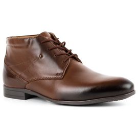 Olivier Zapatos de vestir hombre piel insulada 802MA marrón 2