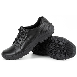 KOMODO Zapatos trekking hombre piel 636 negro 5