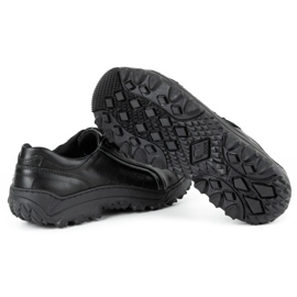 KOMODO Zapatos trekking hombre piel 636 negro 7