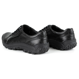 KOMODO Zapatos trekking hombre piel 636 negro 8