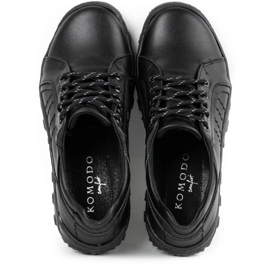 KOMODO Zapatos trekking hombre piel 636 negro 9
