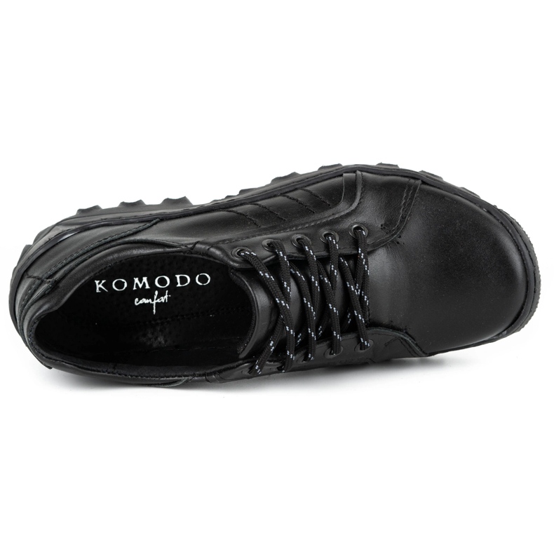 KOMODO Zapatos trekking hombre piel 636 negro 1