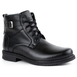 Olivier Botas invierno hombre insuladas cuero 953MA negro 4