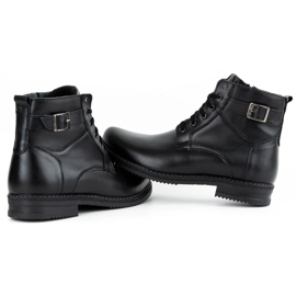 Olivier Botas invierno hombre insuladas cuero 953MA negro 7