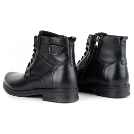 Olivier Botas invierno hombre insuladas cuero 953MA negro 9