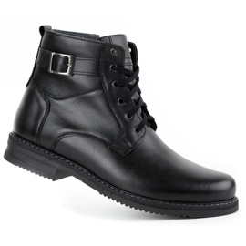 Olivier Botas invierno hombre insuladas cuero 953MA negro 10
