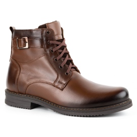 Olivier Botas insuladas de piel de invierno para hombre 953MA marrón 3