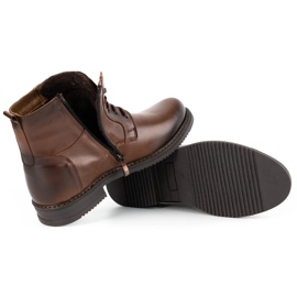 Olivier Botas insuladas de piel de invierno para hombre 953MA marrón 5