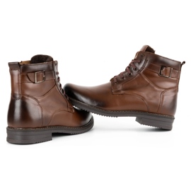 Olivier Botas insuladas de piel de invierno para hombre 953MA marrón 6