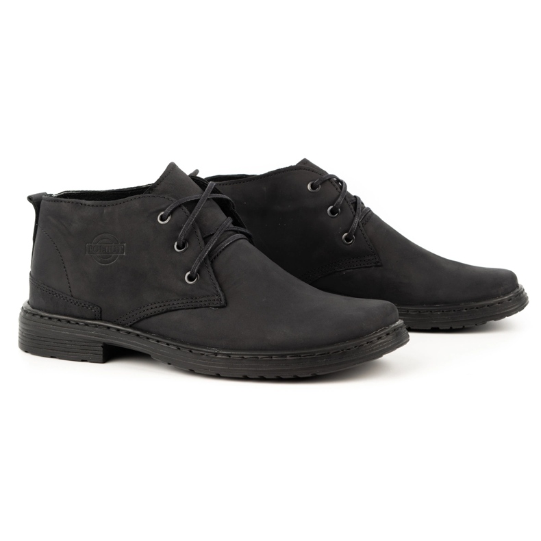 Polbut Zapatos hombre invierno piel 191S negro 1