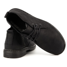 Polbut Zapatos hombre invierno piel 191S negro 3