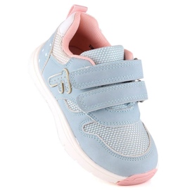 Deportivas velcro Miss Jr EVE421B menta azul 1