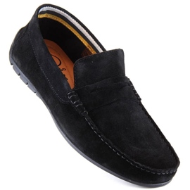 Mocasines de piel con ante Filippo M MP921 PAW442A zapatos negro 1