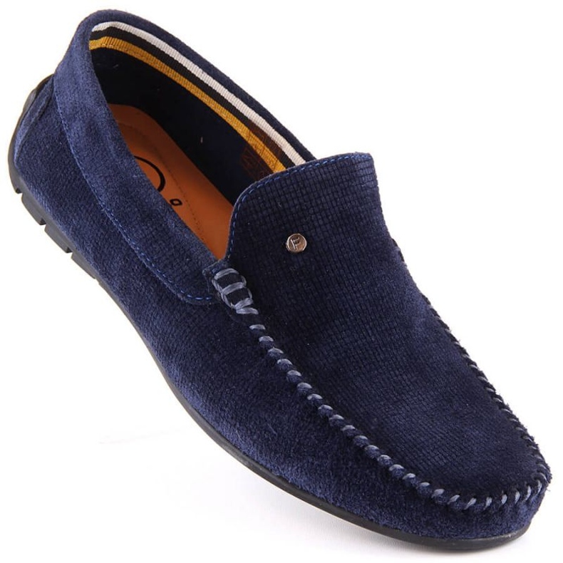 Mocasines de piel con ante Filippo M MP923 zapatos azul 1