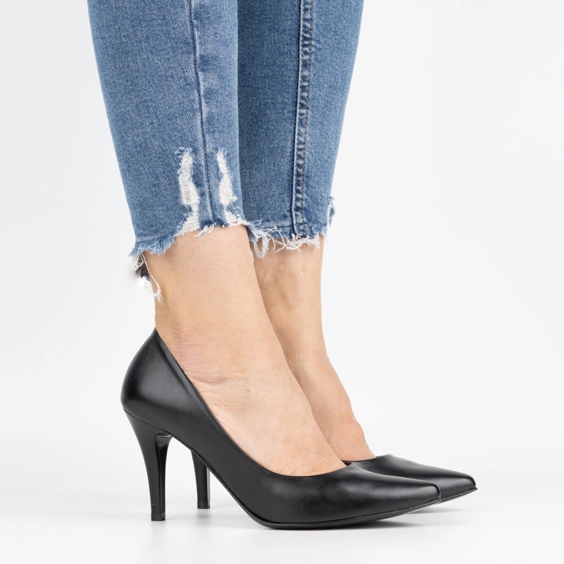 Ivbut Zapatos de tacón de mujer polacos 744IV negro 1