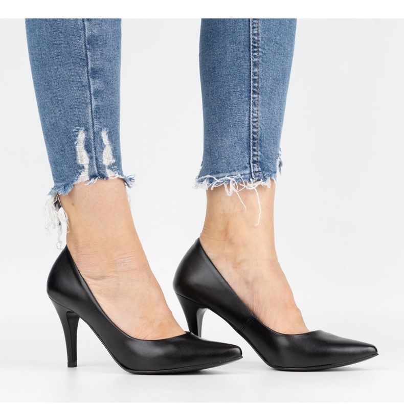 Ivbut Zapatos de tacón de mujer polacos 744IV negro 2