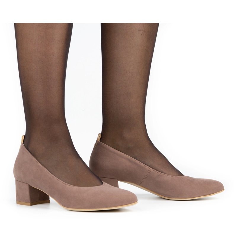 Ivbut Zapatos de salón polacos para mujer 446IV beige oscuro 1