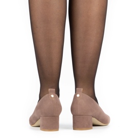 Ivbut Zapatos de salón polacos para mujer 446IV beige oscuro 2
