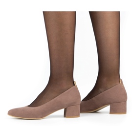 Ivbut Zapatos de salón polacos para mujer 446IV beige oscuro 3