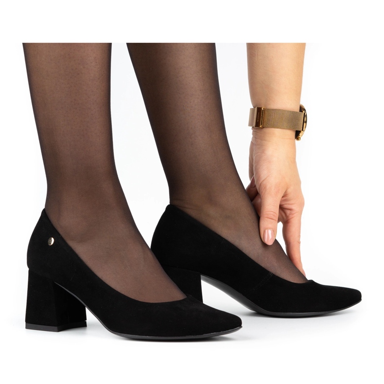 Ivbut Zapatos de salón polacos para mujer 569IV negro 1