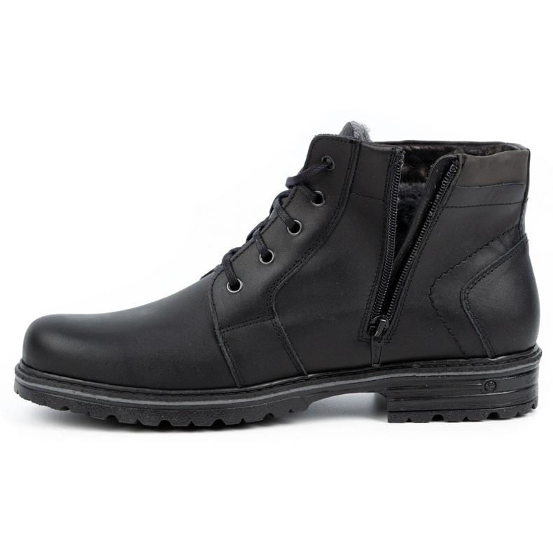 Polbut Botas invierno hombre piel J34S Negro con gris 1