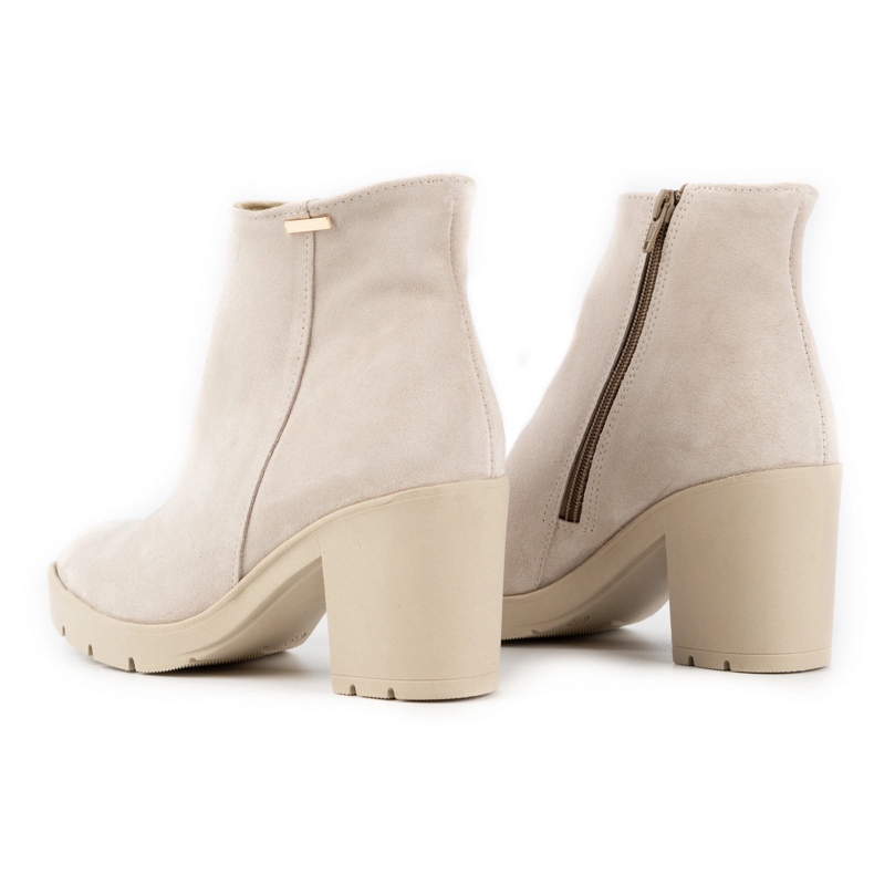 Olivier Botas insuladas de mujer Riva en ante beige claro 1 Olivier Botas insuladas de mujer Riva en ante beige claro 1