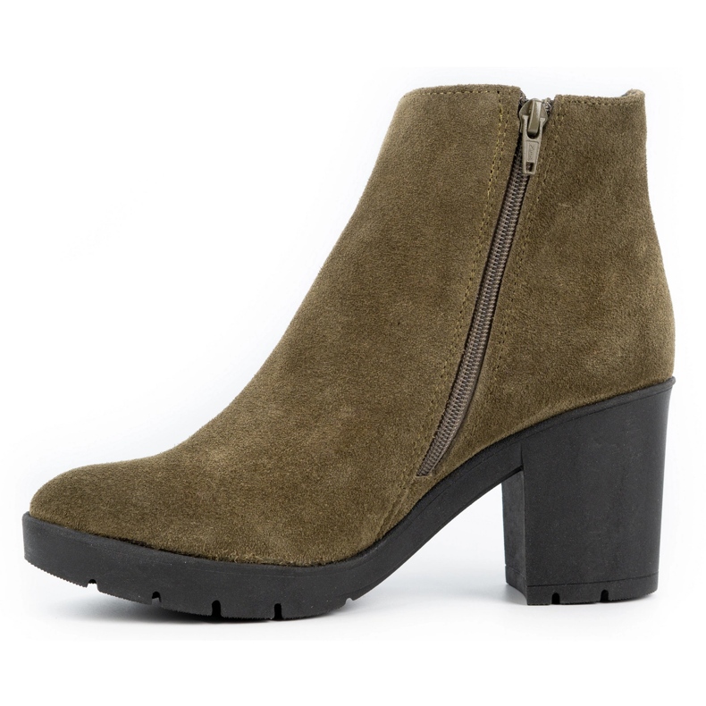 Olivier Botas insuladas de mujer Riva de ante en color verde 1