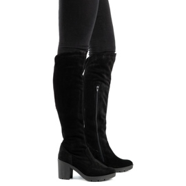 Olivier Botas de gamuza negra calentadas en el puesto de Margaret. negro 2