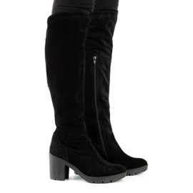 Olivier Botas de gamuza negra calentadas en el puesto de Margaret. negro 1