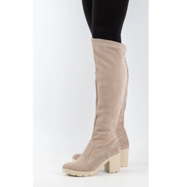 Olivier Botas aislantes de ante beige Margaret en el poste 3