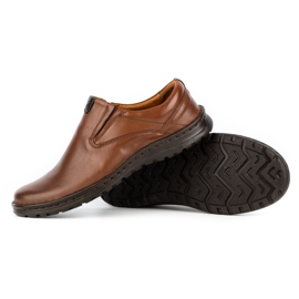 Kampol Slip-on de hombre en piel 12KAM marrón claro 4