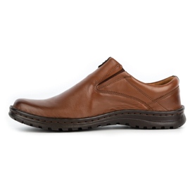 Kampol Slip-on de hombre en piel 12KAM marrón claro 1