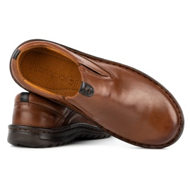 Kampol Slip-on de hombre en piel 12KAM marrón claro 6