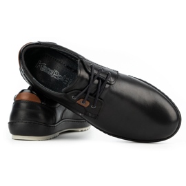 Kampol Zapatos casual hombre piel 24KAM negro 5