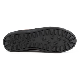 Kampol Zapatos de hombre sneakers de piel 120SW marrón 4